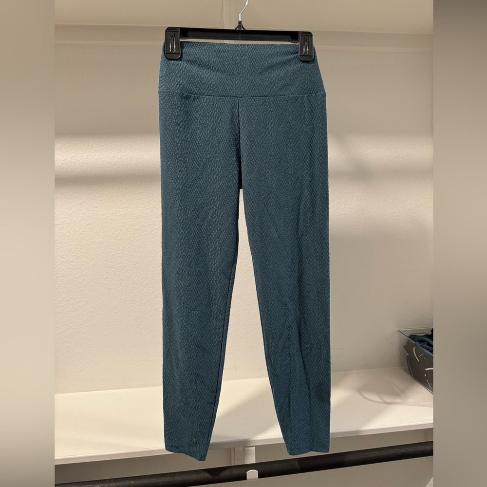 Lanston Sport Textured Teal Leggings